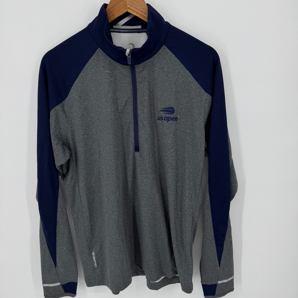 Zero Restriction Us Open Pullover Gray Blue Long … - image 2